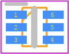 NC7SZ57P6X - onsemi PCB footprint - SOT23 (6-Pin) - SOT23 (6-Pin) - 413-K54-FN2-50A
