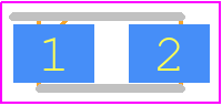 TMCUA1D105KTRF - Vishay PCB footprint - Capacitor Moulded Polarised - Capacitor Moulded Polarised - UA