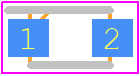 RFU02VSM8STR - ROHM Semiconductor PCB footprint - Small Outline Diode Flat Lead - Small Outline Diode Flat Lead - Diode, 2-Pin