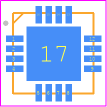 FDC2214QRGHTQ1 - Texas Instruments PCB footprint - Quad Flat No-Lead - Quad Flat No-Lead - RGH0016A-