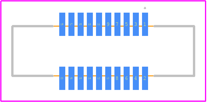 FX6A-20P-0.8SV(71) - Hirose PCB footprint - Other - Other - FX6A-20P-0.8SV(71)-3