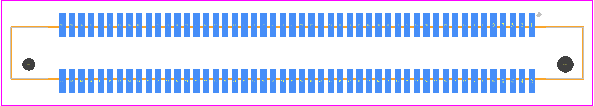 FX6-100P-0.8SV2(91) - Hirose PCB footprint - Other - Other - FX6-100P-0.8SV2(91)-2
