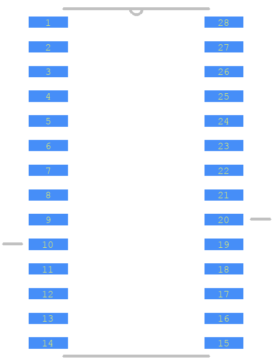SP336ECT-L - EXAR PCB footprint - Other - Other - SOIC127P1030X265-28N