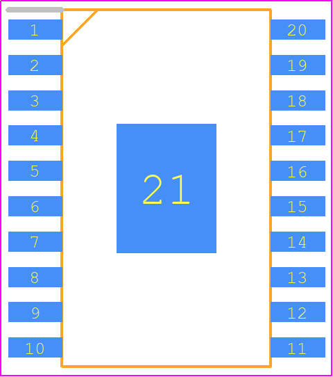 OPA564AIDWDR - Texas Instruments PCB footprint - Small Outline Packages - Small Outline Packages - DWD-21