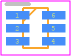 SSM6N7002BFU,LF(T - Toshiba PCB footprint - SOT23 (6-Pin) - SOT23 (6-Pin) - US6