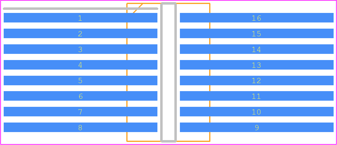 CD4063BKMSR - Renesas Electronics PCB footprint - Small Outline Packages - Small Outline Packages - K16.A