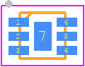 ISL55016IRTZ-T7 - Renesas Electronics PCB footprint - Small Outline No-lead - Small Outline No-lead - 6 Ld TDFN