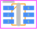 ISL59110IEZ-T7 - Renesas Electronics PCB footprint - SOT23 (6-Pin) - SOT23 (6-Pin) - P6.049A