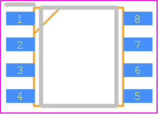 R2A20154SP#W5 - Renesas Electronics PCB footprint - Small Outline Packages - Small Outline Packages - PRSP0008DE-C