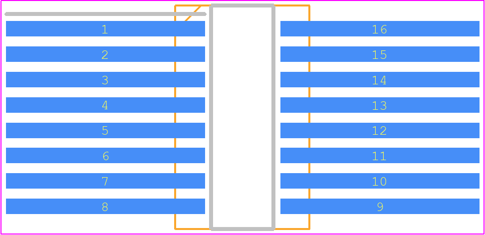 CD4043BKMSR - Renesas Electronics PCB footprint - Small Outline Packages - Small Outline Packages - K16.A 16 LEAD CERAMIC METAL SEAL FLATPACK PACKAGE-2