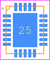 ISL1533AIRZ-T13 - Renesas Electronics PCB footprint - Quad Flat No-Lead - Quad Flat No-Lead - L24.4x5F+