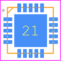 ISL22102IR20Z - Renesas Electronics PCB footprint - Quad Flat No-Lead - Quad Flat No-Lead - L20.4x4C-1