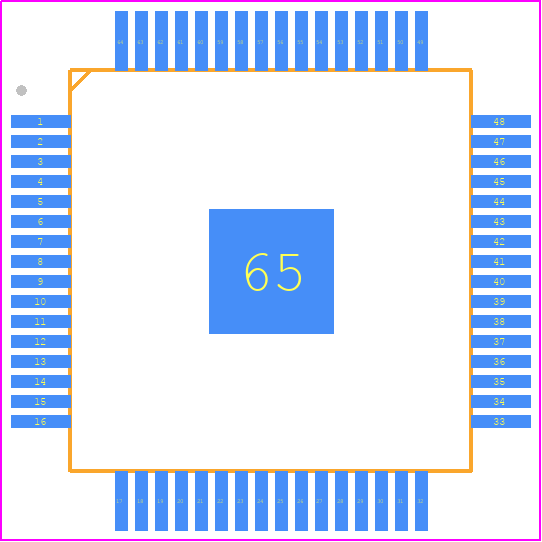 ISL34341INZ-T13 - Renesas Electronics PCB footprint - Quad Flat Packages - Quad Flat Packages - Q64.10x10C