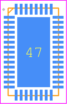 ISL35411DRZ-TS - Renesas Electronics PCB footprint - Quad Flat No-Lead - Quad Flat No-Lead - 46 Ld QFN