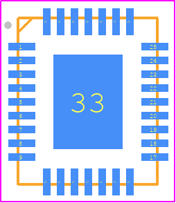 ISL59311IRZ-T13 - Renesas Electronics PCB footprint - Quad Flat No-Lead - Quad Flat No-Lead - L32.5x6A