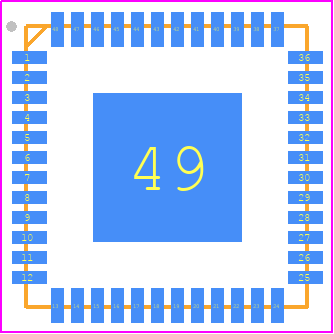 ISL59482IRZ - Renesas Electronics PCB footprint - Quad Flat No-Lead - Quad Flat No-Lead - L48.7x7B