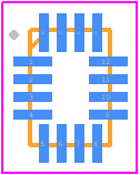 ISL62871HRUZ-T - Renesas Electronics PCB footprint - Quad Flat No-Lead - Quad Flat No-Lead - 16 Ld 2.6x1.8 µTQFN