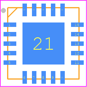 ISL8560IRZ-T - Renesas Electronics PCB footprint - Quad Flat No-Lead - Quad Flat No-Lead - 20 Ld 6x6 QFN