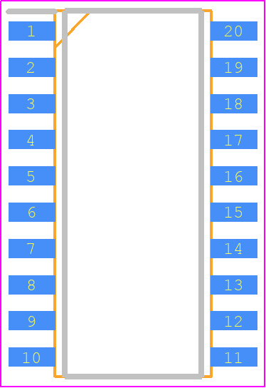 R2A20169SP#W5 - Renesas Electronics PCB footprint - Small Outline Packages - Small Outline Packages - P-SOP20-5.5x12.6-1.27