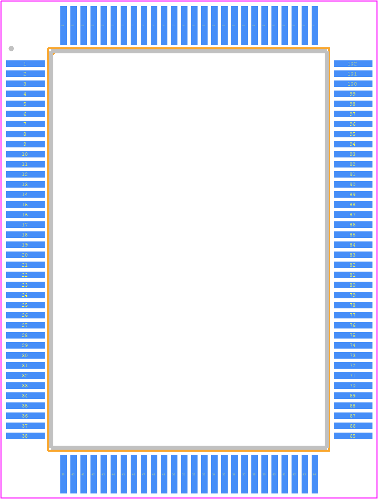 ISL54102ACQZ - Renesas Electronics PCB footprint - Quad Flat Packages - Quad Flat Packages - MDP0055