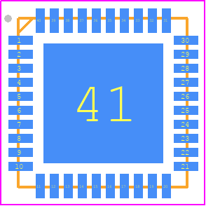 ISL6306CRZ-TK - Renesas Electronics PCB footprint - Quad Flat No-Lead - Quad Flat No-Lead - 40 Ld 6x6 QFN----