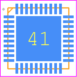 ISL68144IRAZ - Renesas Electronics PCB footprint - Quad Flat No-Lead - Quad Flat No-Lead - L40.5x5D