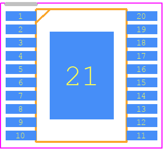 ISL78201AVEZ - Renesas Electronics PCB footprint - Small Outline Packages - Small Outline Packages - 20 Ld HTSSOP