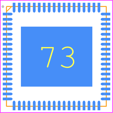 ISLA224P13IRZ - Renesas Electronics PCB footprint - Quad Flat No-Lead - Quad Flat No-Lead - 72 Ld QFN/