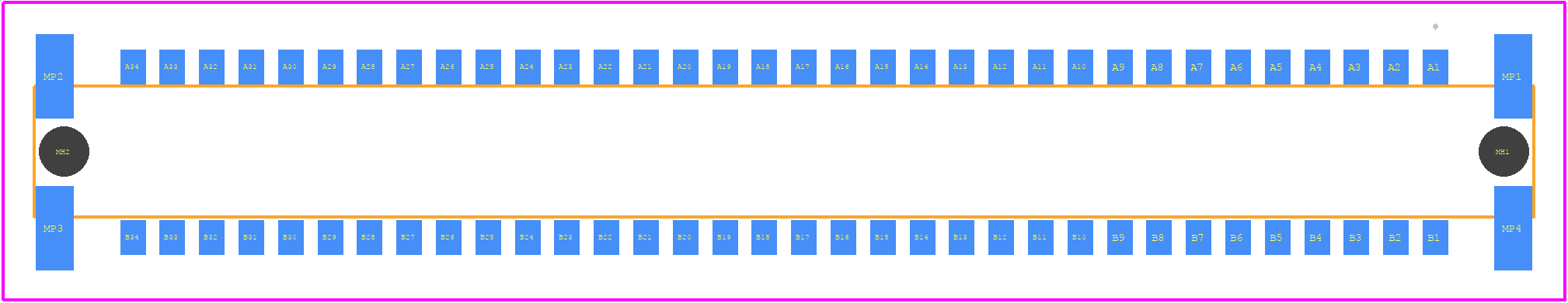 234200 - TE Connectivity PCB footprint - Other - Other - 234200-11