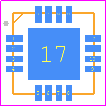 ISL22424WFR16Z-TK - Renesas Electronics PCB footprint - Quad Flat No-Lead - Quad Flat No-Lead - L16.4x4A-ren1