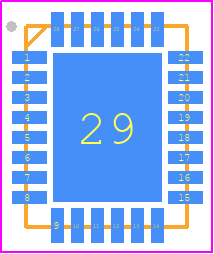 ISL59913IRZ - Renesas Electronics PCB footprint - Quad Flat No-Lead - Quad Flat No-Lead - L28.4x5