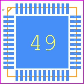 ISL6265CIRTZ - Renesas Electronics PCB footprint - Quad Flat No-Lead - Quad Flat No-Lead - L48.6x6