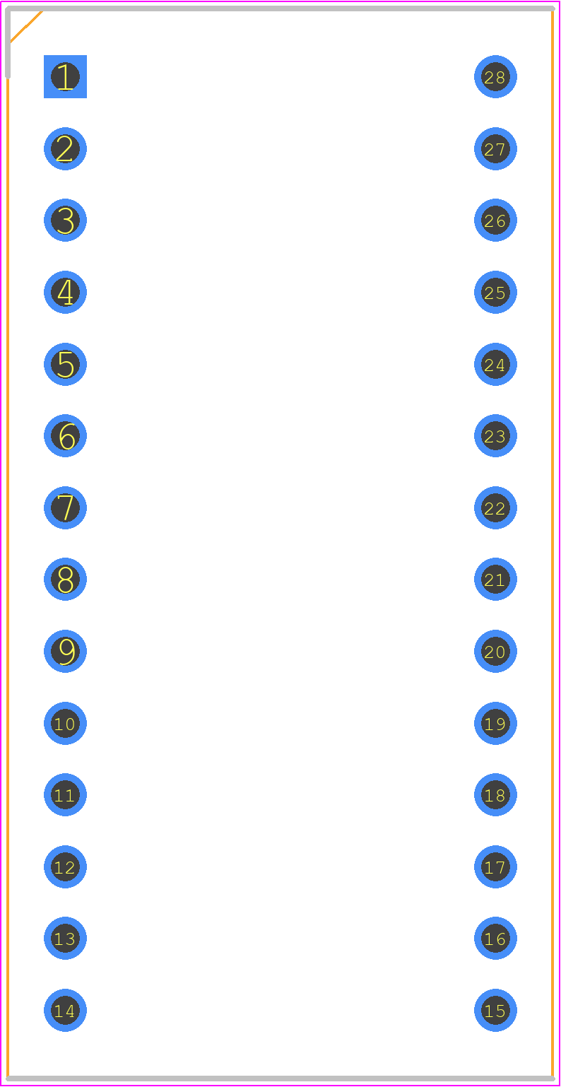 BA56-11SRWA - Kingbright PCB footprint - Dual-In-Line Sockets - Dual-In-Line Sockets - 14.22mm Three Digit Numeric Display_1