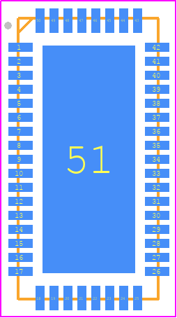 ISL65426HRZ - Renesas Electronics PCB footprint - Quad Flat No-Lead - Quad Flat No-Lead - 50 Ld 5x10 QFN-----