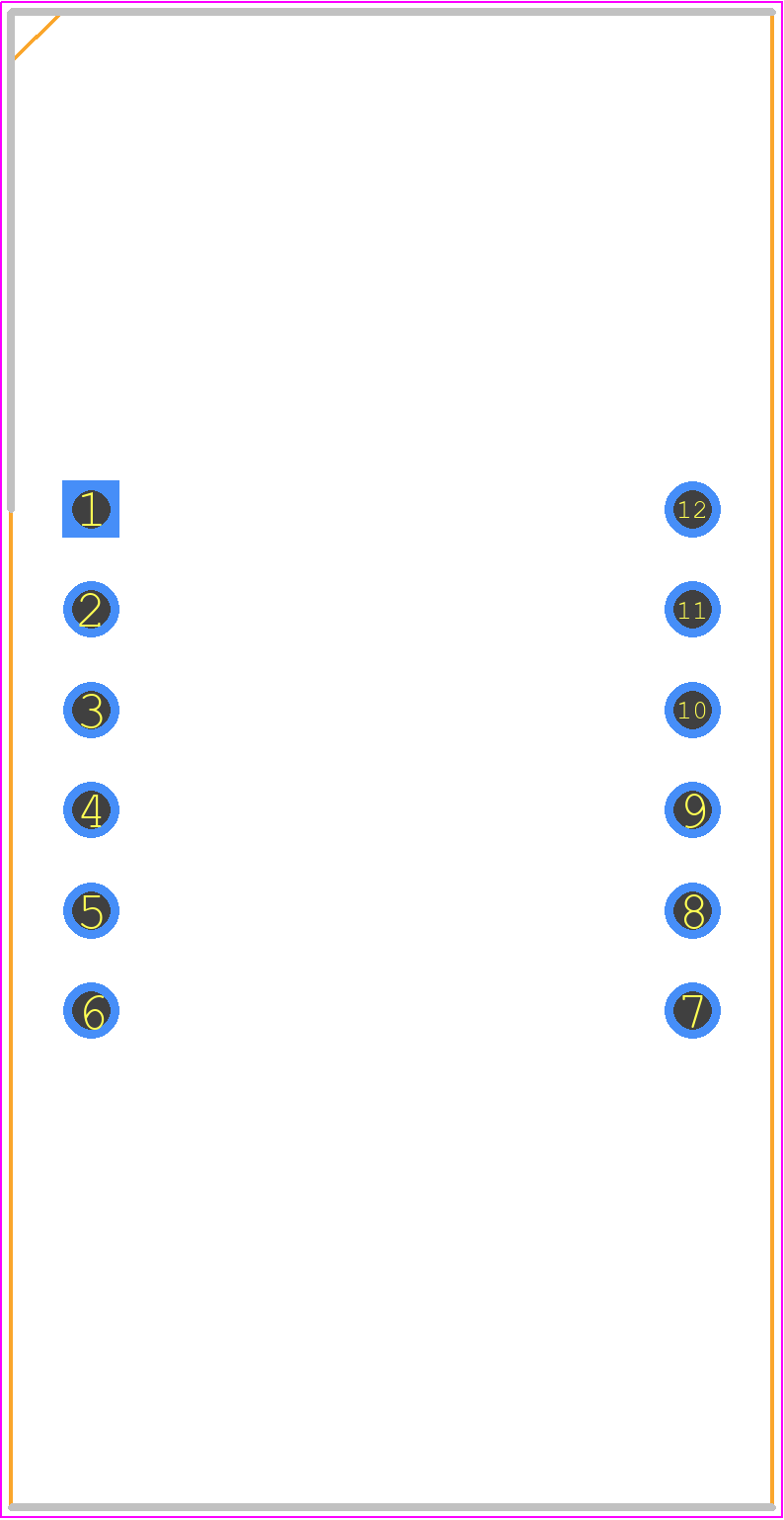 BA56-12EWA - Kingbright PCB footprint - Dual-In-Line Sockets - Dual-In-Line Sockets - 12-Pin DIP