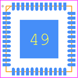 ISL76322ARZ - Renesas Electronics PCB footprint - Quad Flat No-Lead - Quad Flat No-Lead - L48.7x7C
