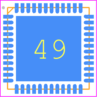 KAD5510P-21Q48 - Renesas Electronics PCB footprint - Quad Flat No-Lead - Quad Flat No-Lead - L48.7x7E