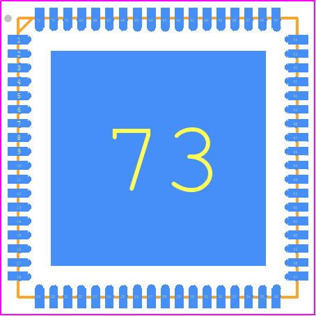 D2-92683-QR-T - Renesas Electronics PCB footprint - Quad Flat No-Lead - Quad Flat No-Lead - L72.10x10F-3