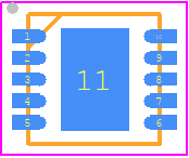 ISL54222AIRTZ-T - Renesas Electronics PCB footprint - Small Outline No-lead - Small Outline No-lead - 10 Ld 3x3 TDFN (Tape and Reel)--