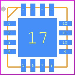 ISL6522CRZ - Renesas Electronics PCB footprint - Quad Flat No-Lead - Quad Flat No-Lead - L16.5x5B-