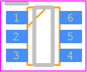 ISL90461UIH627Z-TK - Renesas Electronics PCB footprint - Small Outline Packages - Small Outline Packages - (SOT23-6)