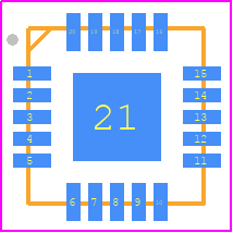 ISL28025FR12Z - Renesas Electronics PCB footprint - Quad Flat No-Lead - Quad Flat No-Lead - L20.4x4J+-