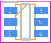 EL5160IWZ-T7A - Renesas Electronics PCB footprint - SOT23 (6-Pin) - SOT23 (6-Pin) - P6.064A-ren1