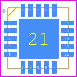 ISL4223EIRZ-T7A - Renesas Electronics PCB footprint - Quad Flat No-Lead - Quad Flat No-Lead - L20.5x5-1