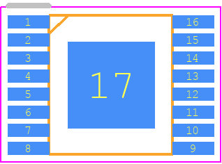 ISL8117FVEZ-T - Renesas Electronics PCB footprint - Small Outline Packages - Small Outline Packages - M16.173A