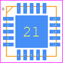 ISL6558IRZA-TK - Renesas Electronics PCB footprint - Quad Flat No-Lead - Quad Flat No-Lead - L20.5x5