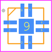 ISL6609ACRZ-T - Renesas Electronics PCB footprint - Quad Flat No-Lead - Quad Flat No-Lead - (8 LD QFN-