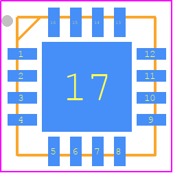 ISL6292-2CR5Z - Renesas Electronics PCB footprint - Quad Flat No-Lead - Quad Flat No-Lead - L16.5x5B