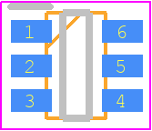 ISL9111AEH50Z-T7A - Renesas Electronics PCB footprint - SOT23 (6-Pin) - SOT23 (6-Pin) - P6.064-ren1