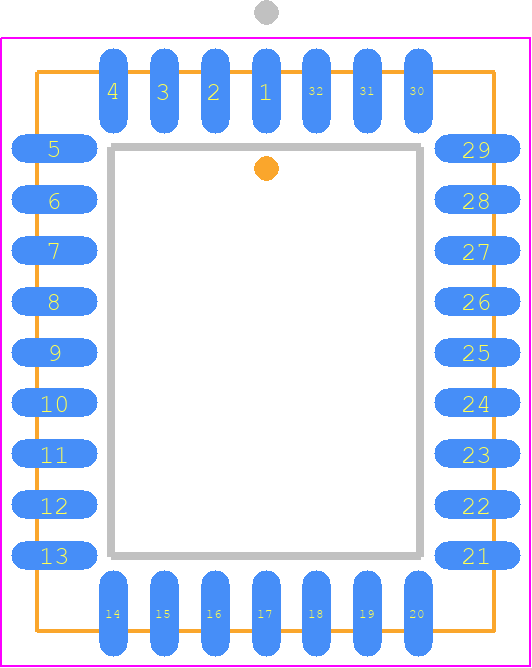 X28HC64JIZ-70 - Renesas Electronics PCB footprint - Plastic Leaded Chip Carrier - Plastic Leaded Chip Carrier - N32.45x55